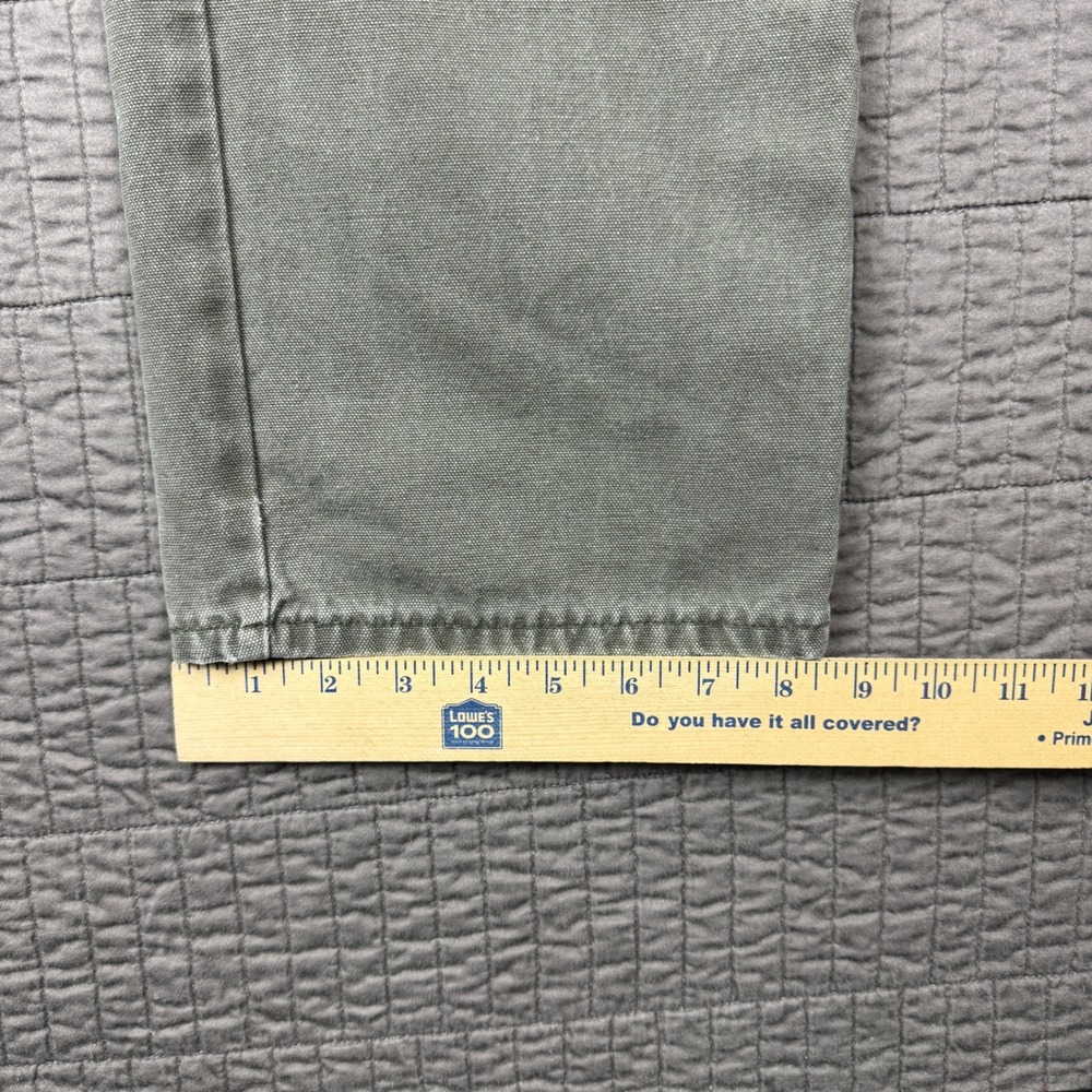 Dickies Mens 33x32 (32x31) Relaxed Fit Carpenter Pants Green Canvas Workwear - Picture 10 of 11
